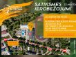 Infografika ar pilsētas karti, kur 22. martā no plkst. 11.30 līdz 14.00 atzīmēts slēgts satiksmes posms Jelgavas ielā pie stadiona, norādot apbraucamos ceļus, stāvvietas un brīdinājuma ikonas